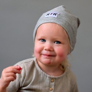 EMF Protection Baby Beanie | Light grey | 0-24 months