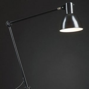 Shielded Desk lamp | with table clamp base | black | arm length 110 cm