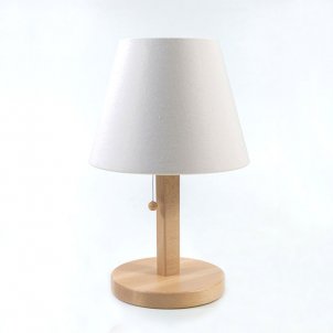 Table lamp beech wood, natural shade