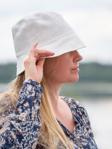 EMF Protective Linen hat | White