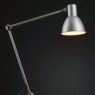 Shielded Desk lamp | with table clamp base | silver | arm length 110 cm 